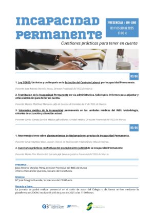 Colegiados: JORNADA SOBRE INCAPACIDAD PERMANENTE