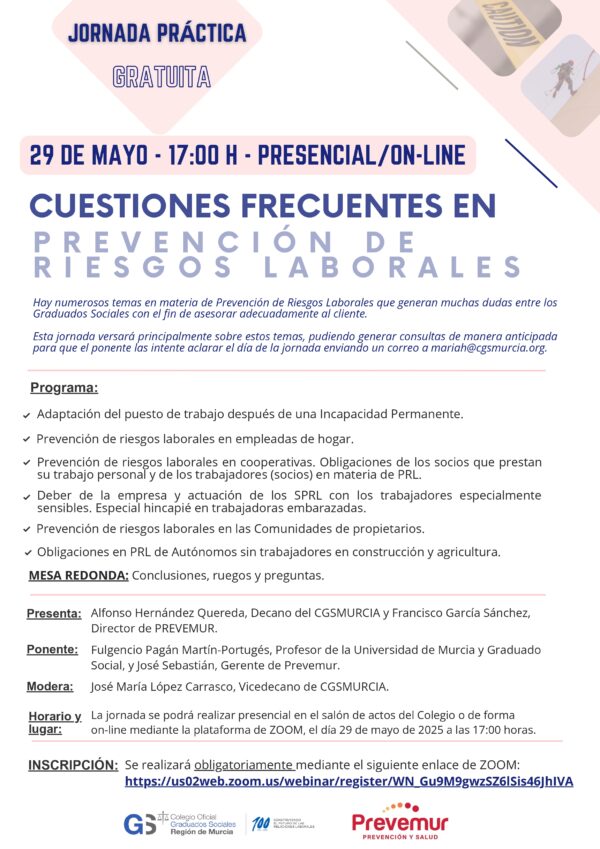 JORNADA SOBRE CUESTIONES FRECUENTES EN PRL
