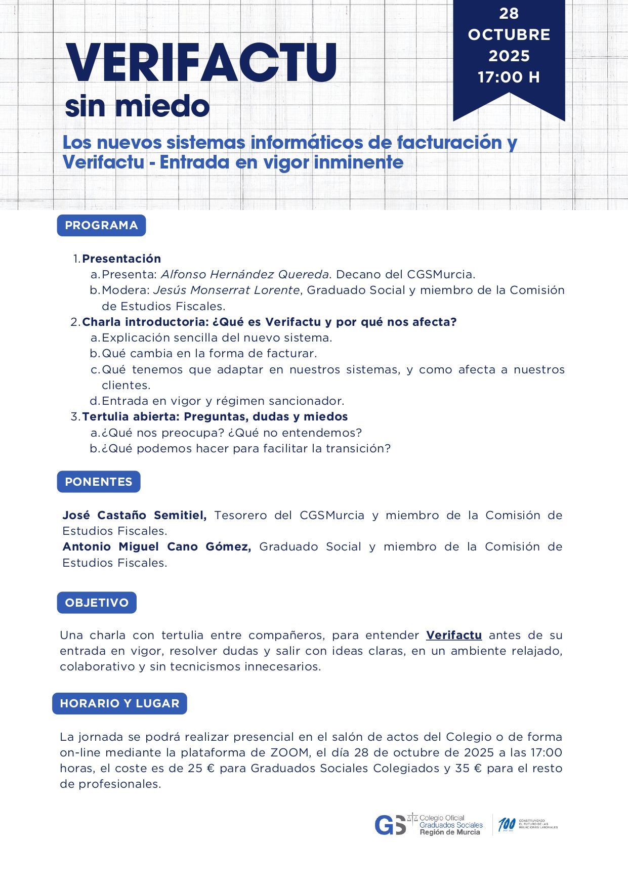 Colegiados: VERIFACTU SIN MIEDO