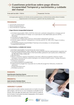 No Colegiados: PAGO DIRECTO IT Y CUIDADO DEL MENOR
