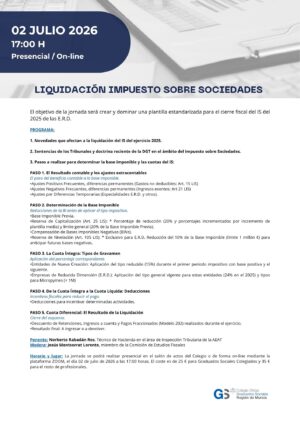No Colegiados: LIQUIDACIÓN IMPUESTO SOBRE SOCIEDADES